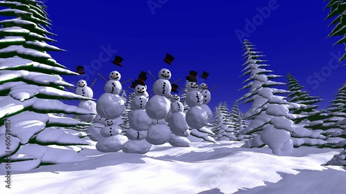 Schneemänner - 18 Sekunden Loop