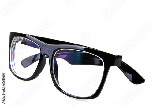 Black Eye Glasses Isolated On White