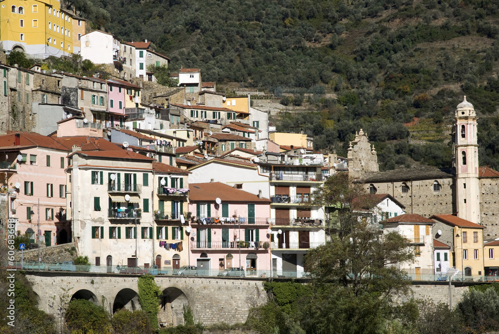The ancient village in Liguria region of Italy