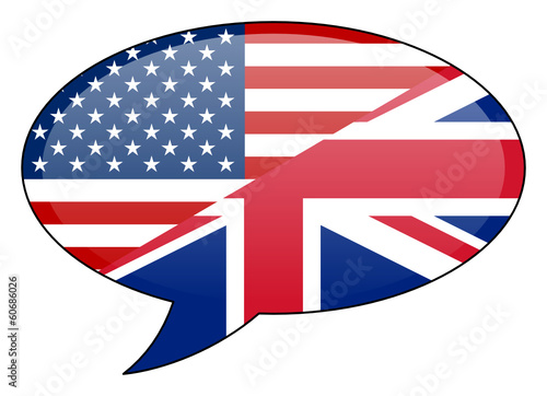 American British Speech Bubble Icon