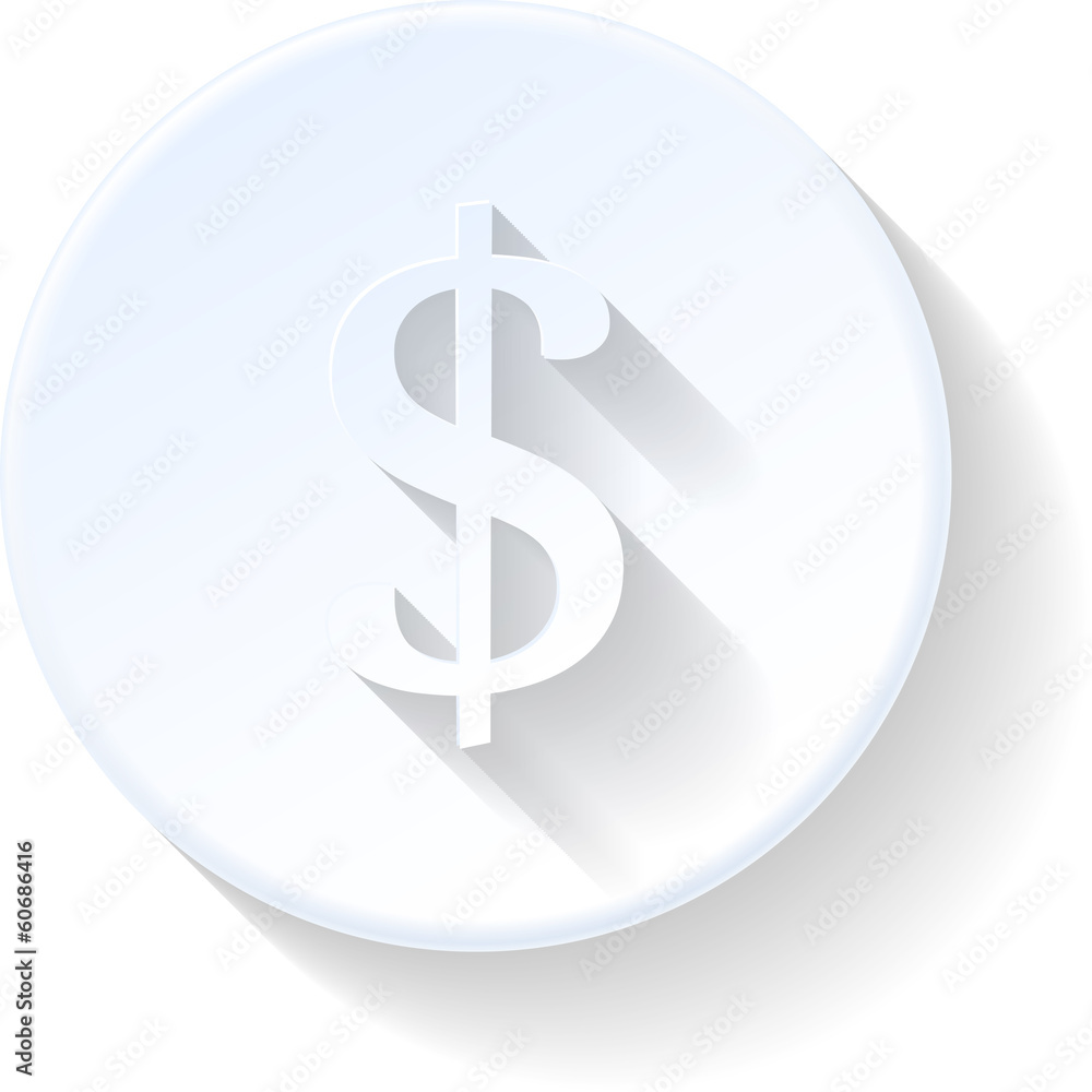 Obraz premium Dollar flat icon