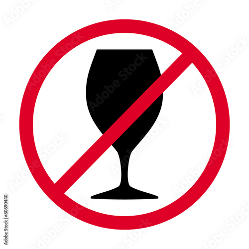 sign not drink, vector