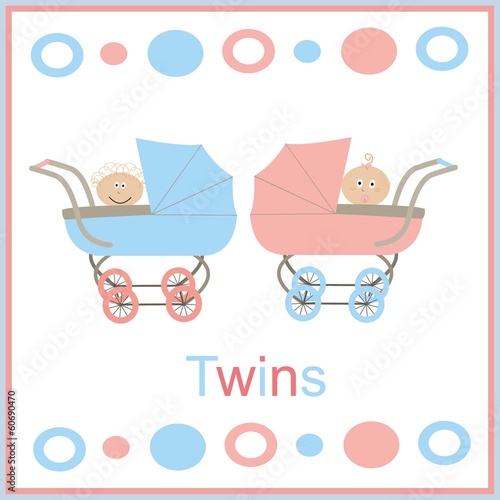 strollers for twins pink and blue with white children boy and gi