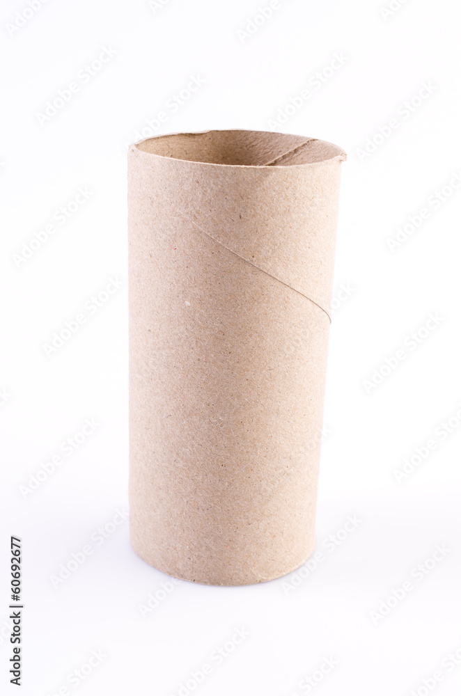 Empty toilet paper roll isolated on white background Empty toilet paper roll isolated on white background