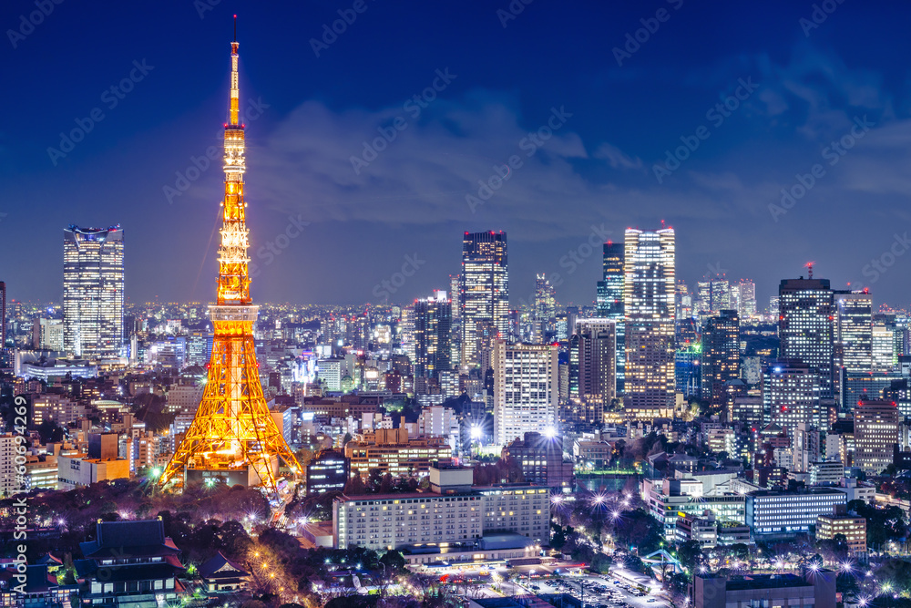 Fototapeta premium Tokio, Japonia w Tokyo Tower