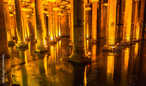 Underground Basilica Cistern (Yerebatan Sarnici) in Istanbul, Tu photo