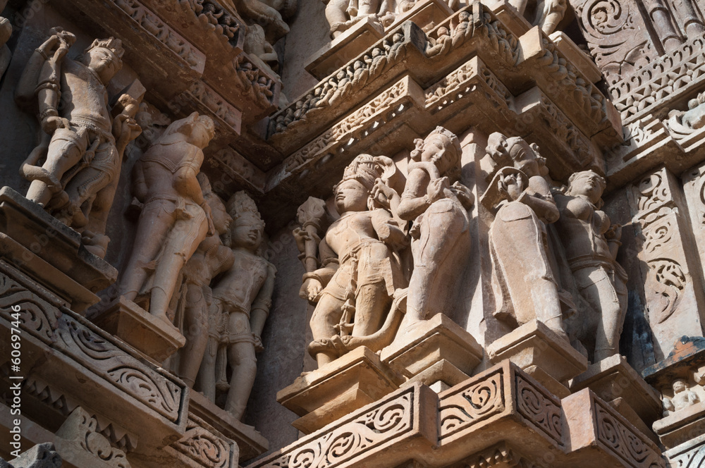 Human Sculptures , Khajuraho, India - UNESCO site Human Sculptures , Khajuraho, India - UNESCO site