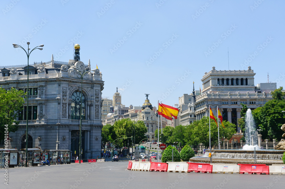 Naklejka premium Plaza de Cibeles in Madrid, Spain