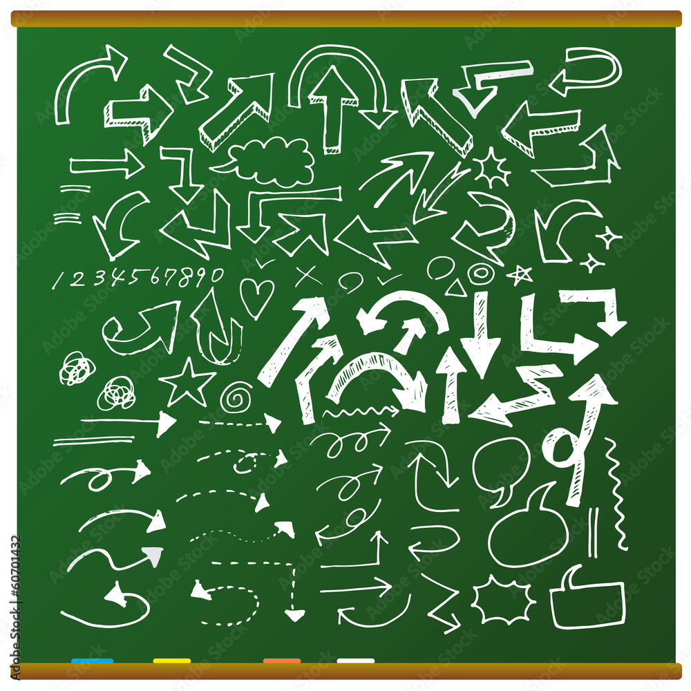 黒板 手描きチョーク素材 Stock Vector Adobe Stock