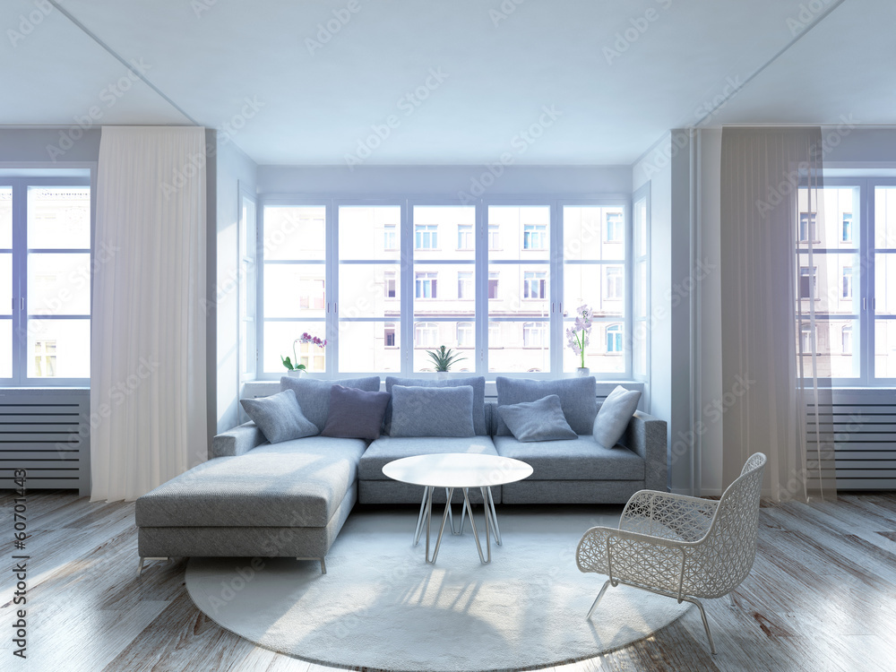 Fototapeta premium Salon na poddaszu