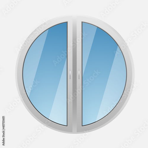 Round plastic window
