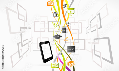 Abstract education background grid illustration