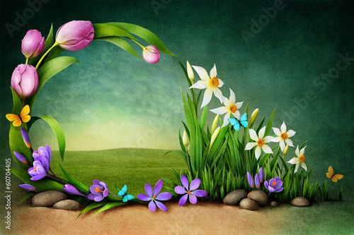 Obraz na płótnie Wiosenne kwiaty