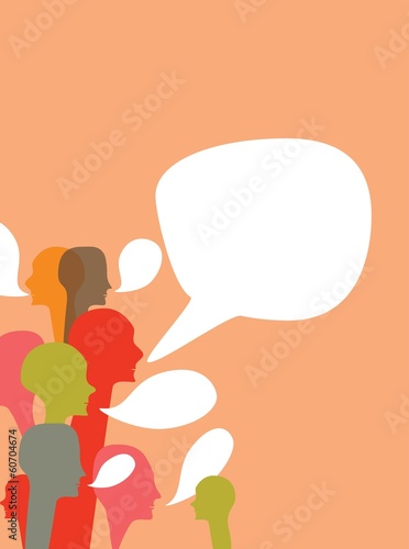 Communication concept with speech bubbles