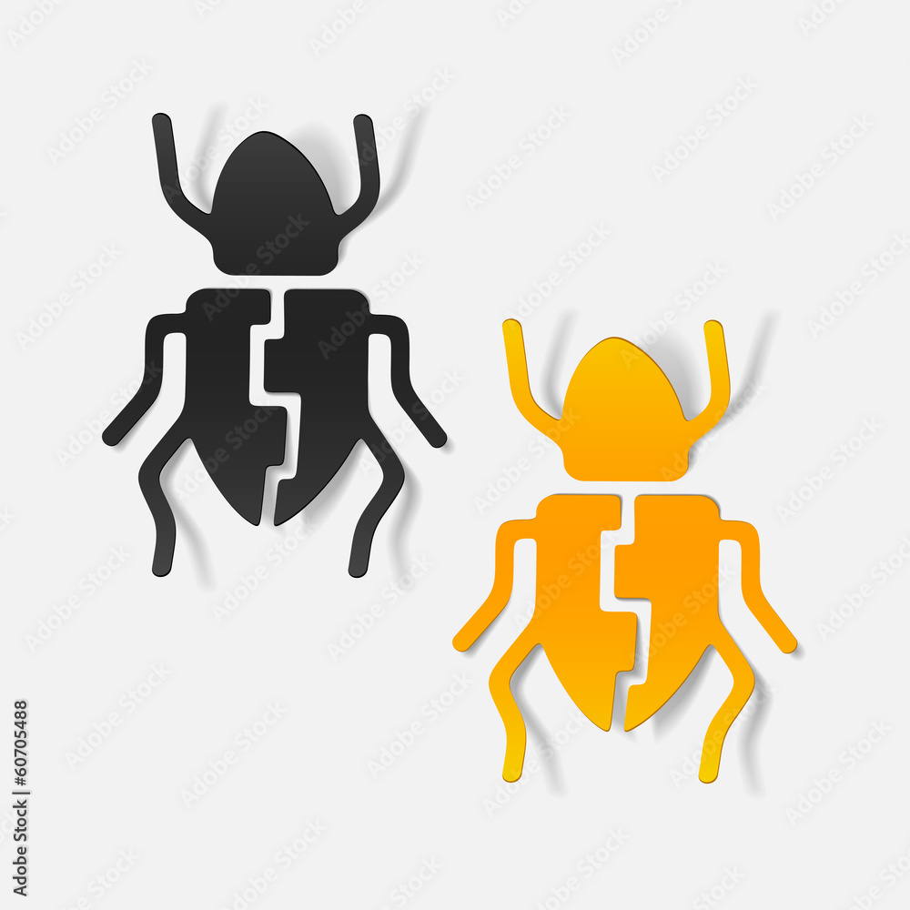 realistic design element: beetle realistic design element: beetle