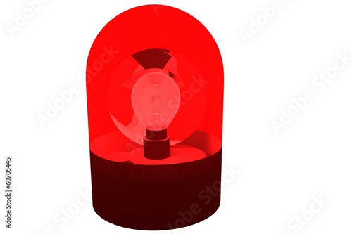 Red flashing over white background, 3d render