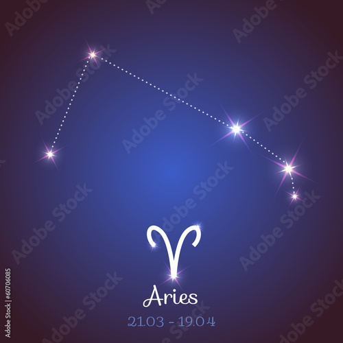 Vector zodiac horoscope constellation - Aries