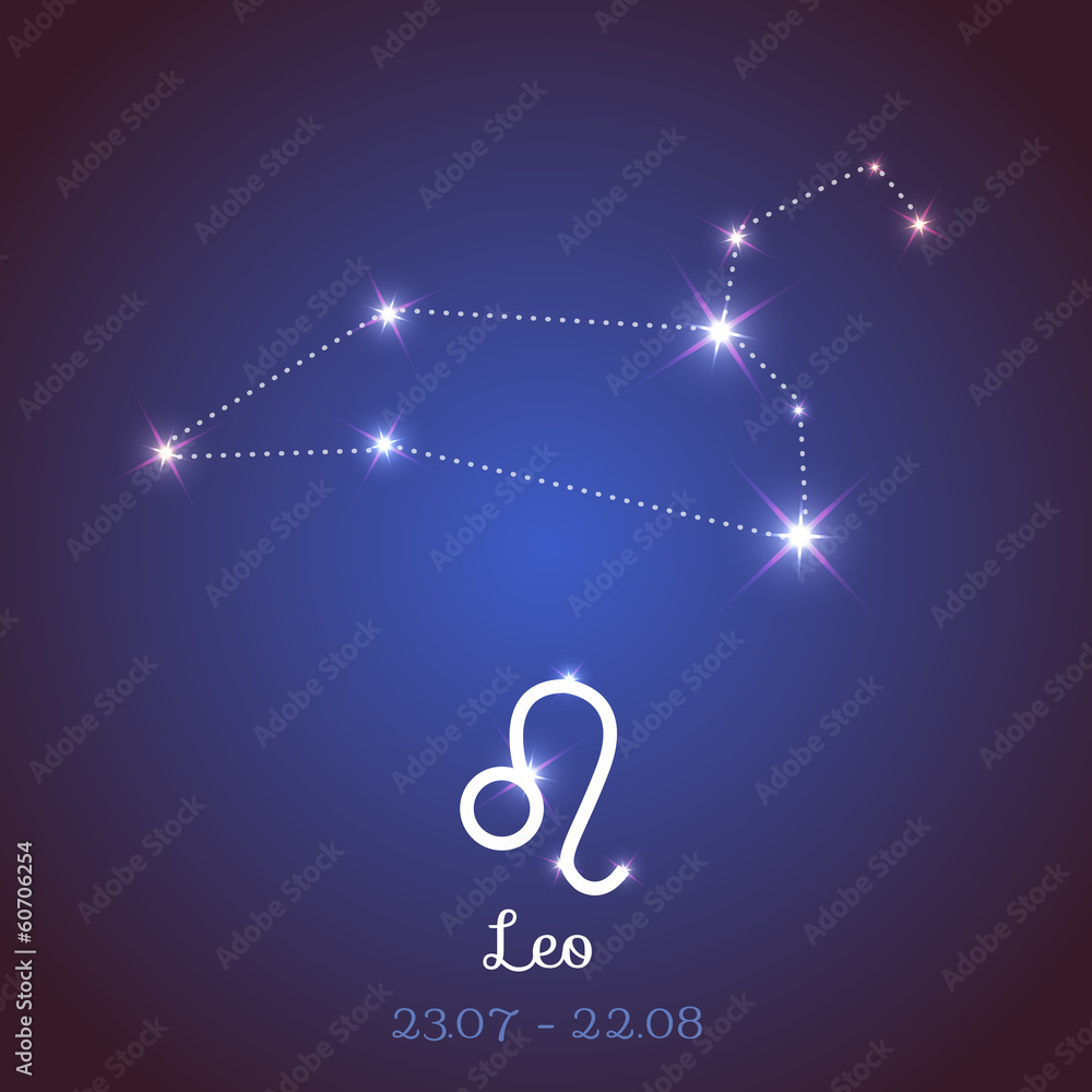 Vector zodiac horoscope constellation - Leo Vector zodiac horoscope constellation - Leo