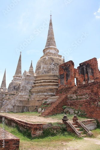 Ruined Old Temple of Ayutthaya  Thailand 