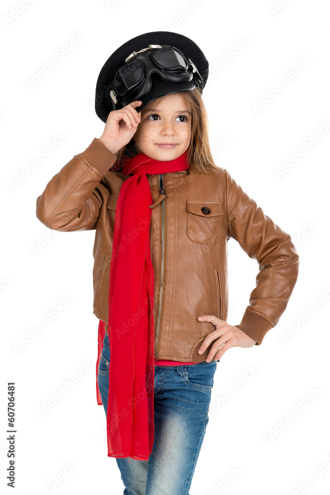 Young girl pilot Young girl pilot