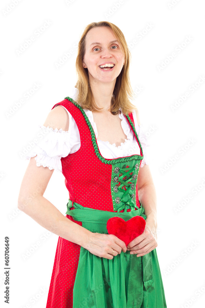 Blond woman ready for her valentine