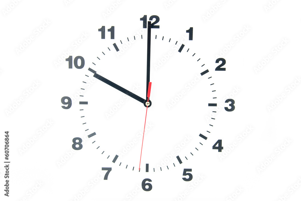Dial of the clock isolated on white background Dial of the clock isolated on white background