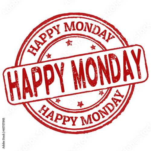 Happy monday stamp