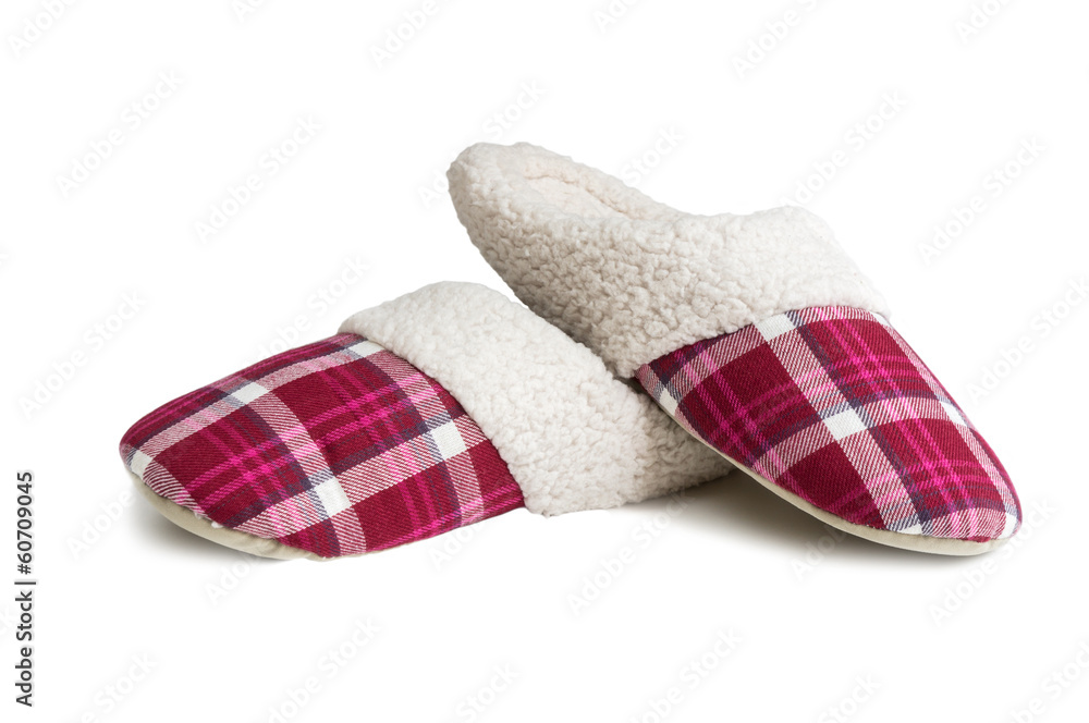 home slippers isolated on white background home slippers isolated on white background