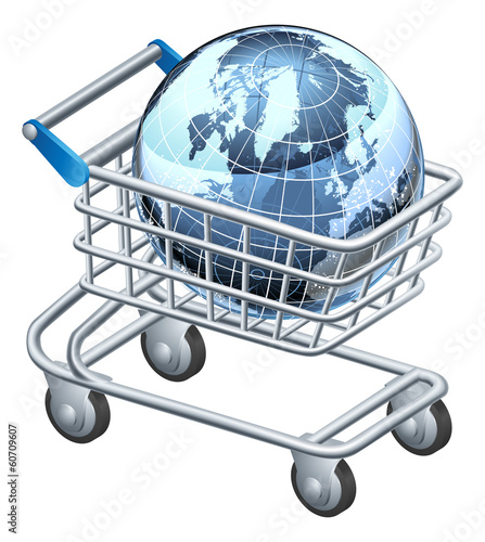 Shopping trolley globe