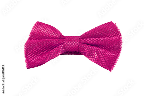 pink bow tie isolated on white background