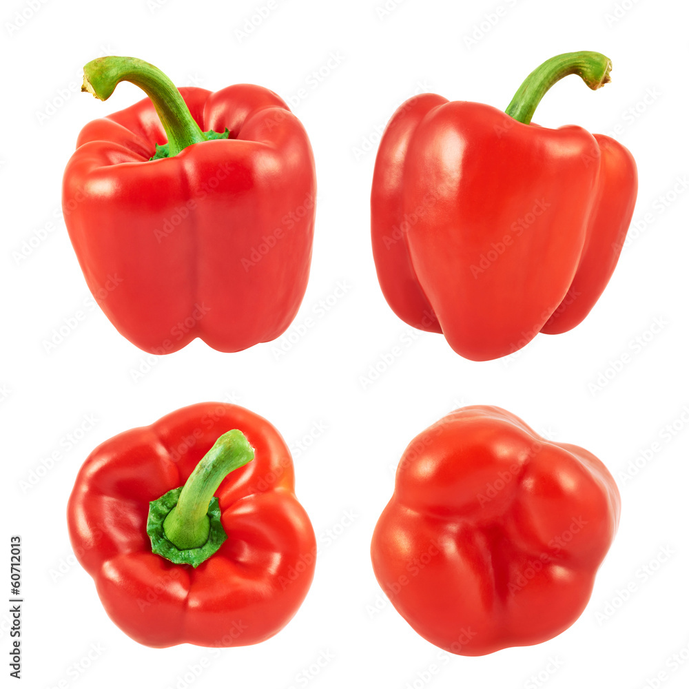 Sweet bell pepper set isolated Sweet bell pepper set isolated