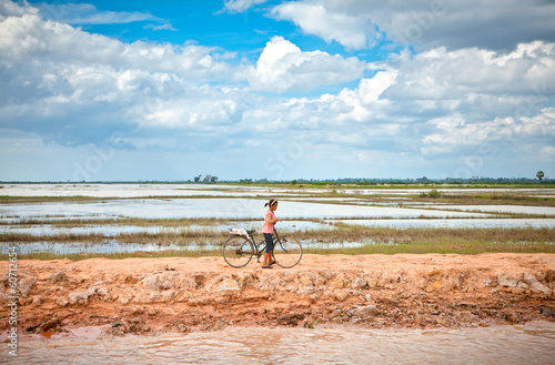 Cambodian people live beside Tonle Sap Lake, Cambodia .
