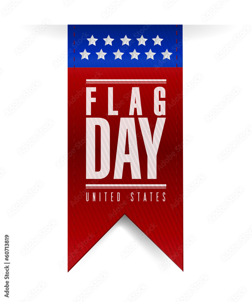 flag day banner sign illustration design