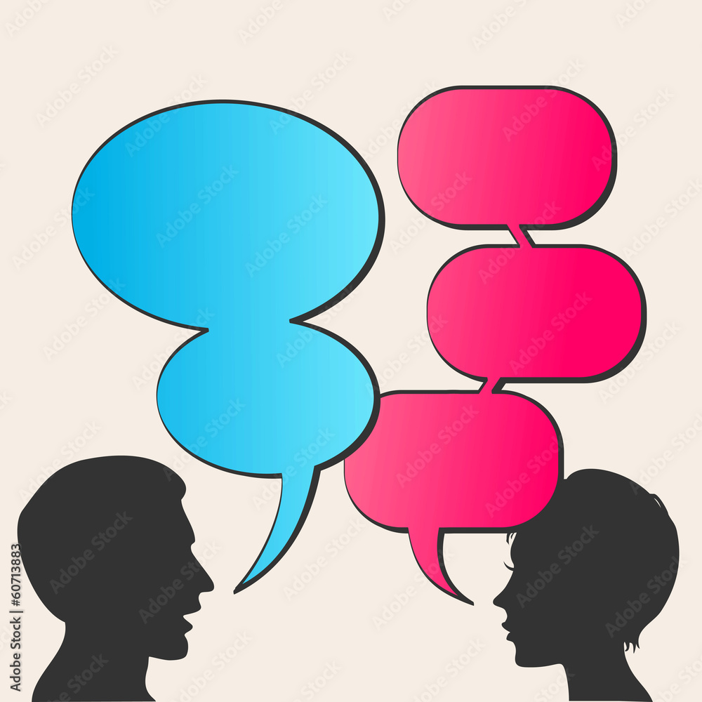 people icons with colorful dialog speech bubbles people icons with colorful dialog speech bubbles