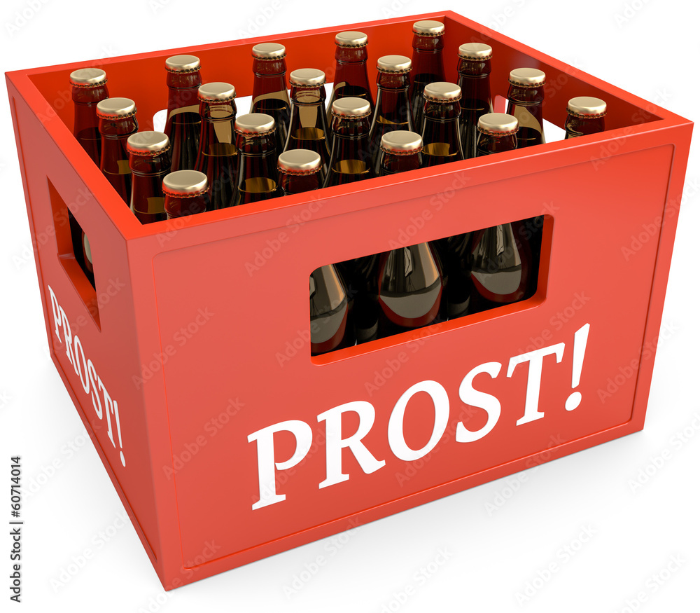 Kasten Bier Prost Stock-Illustration | Adobe Stock