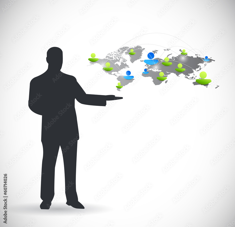 connections map presentation illustration design connections map presentation illustration design