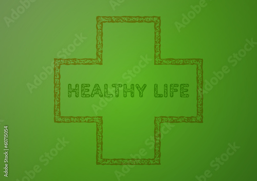 stamp with healthy life