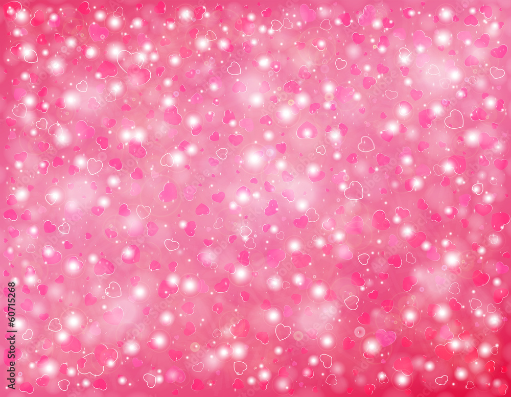 Valentine day background, hearts and particles Valentine day background, hearts and particles