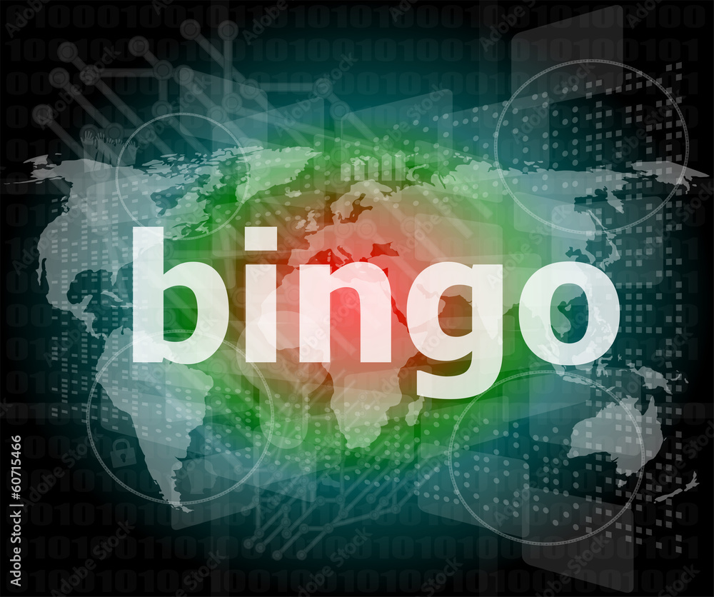 bingo word on business digital touch screen bingo word on business digital touch screen