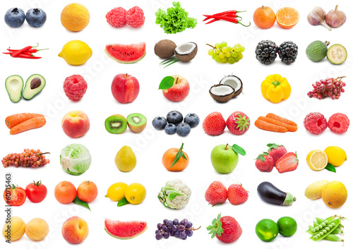 Fototapeta Naklejka Na Ścianę i Meble -  Fruits and Vegetables set