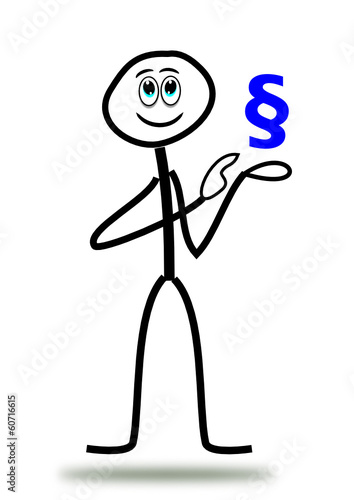 Strichmännchen mit Paragraph