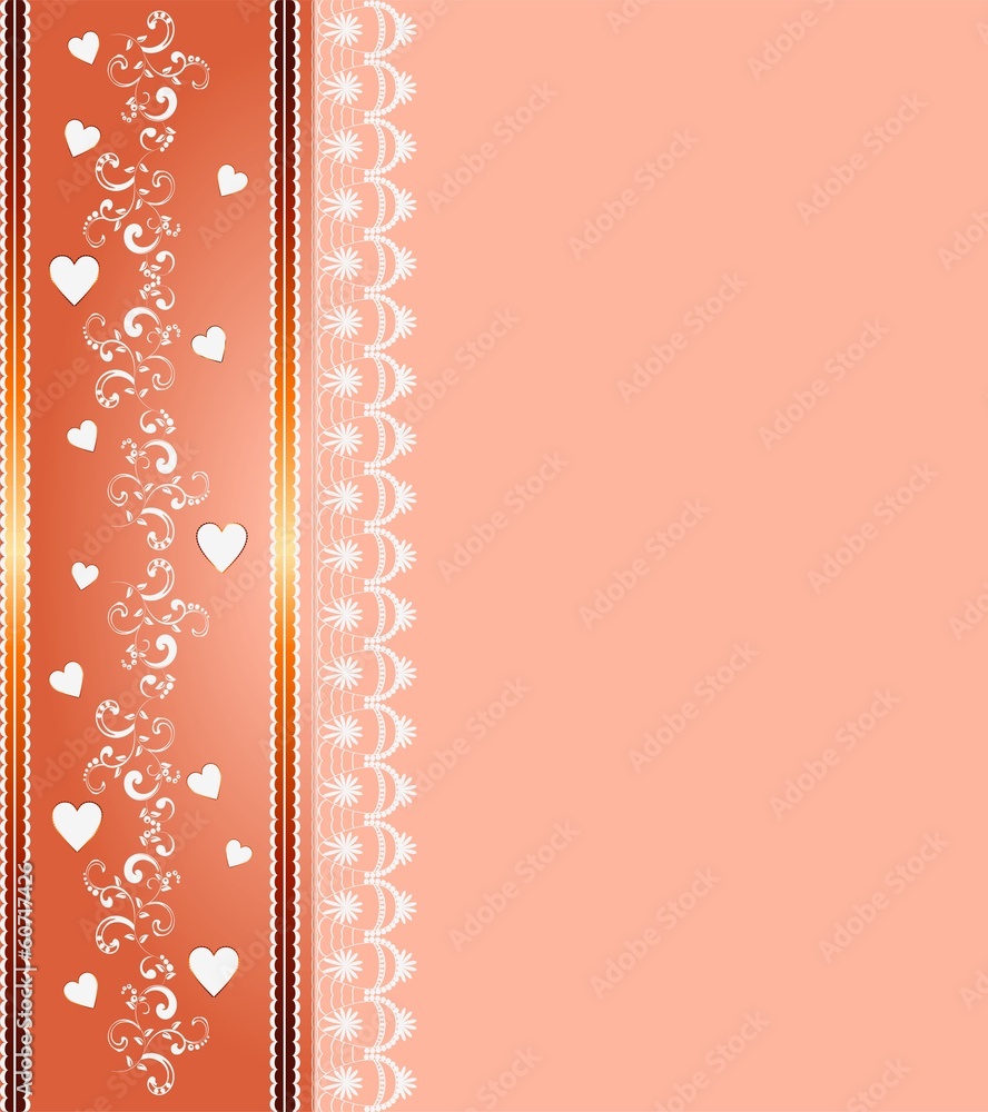 abstract background with ornaments and hearts abstract background with ornaments and hearts