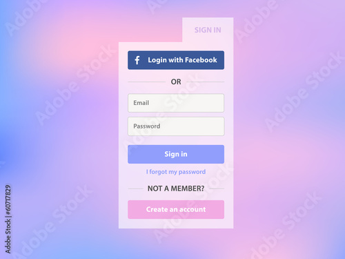 Vector login form