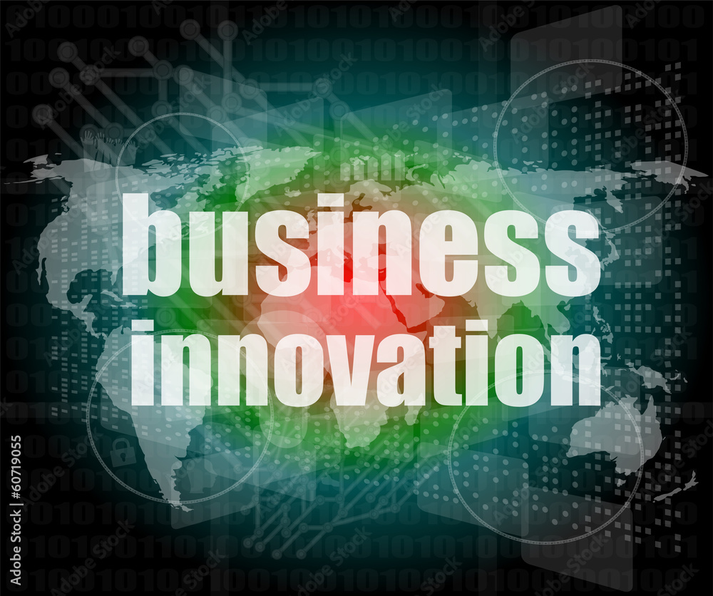 business innovation button on a touch screen interface business innovation button on a touch screen interface