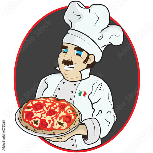 Chef with pizza