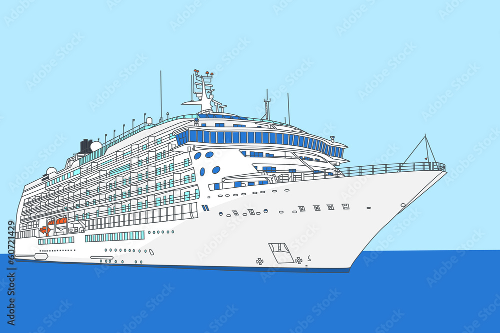 cruise liner vector