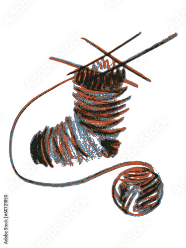 knitting sock
