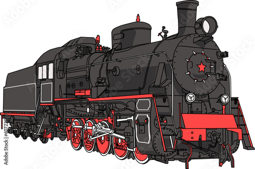 Train locomotive vector