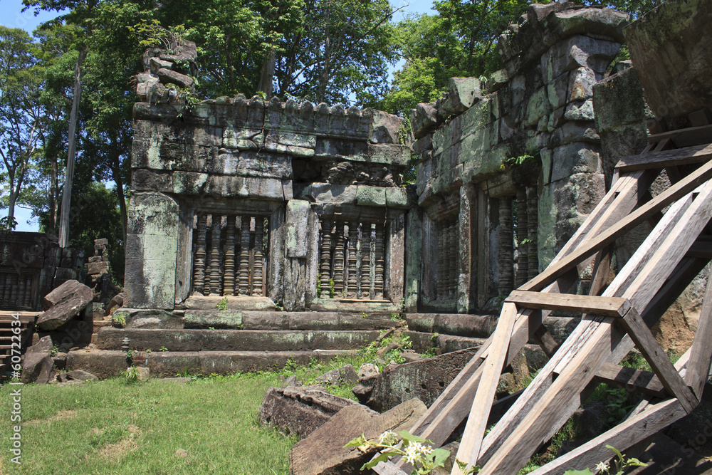 Temple Ruins Near Angkor Wat In Cambodia