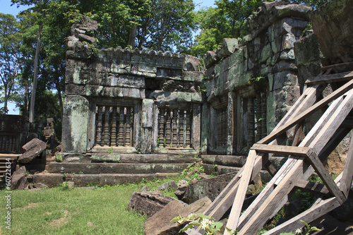 Temple Ruins Near Angkor Wat In Cambodia